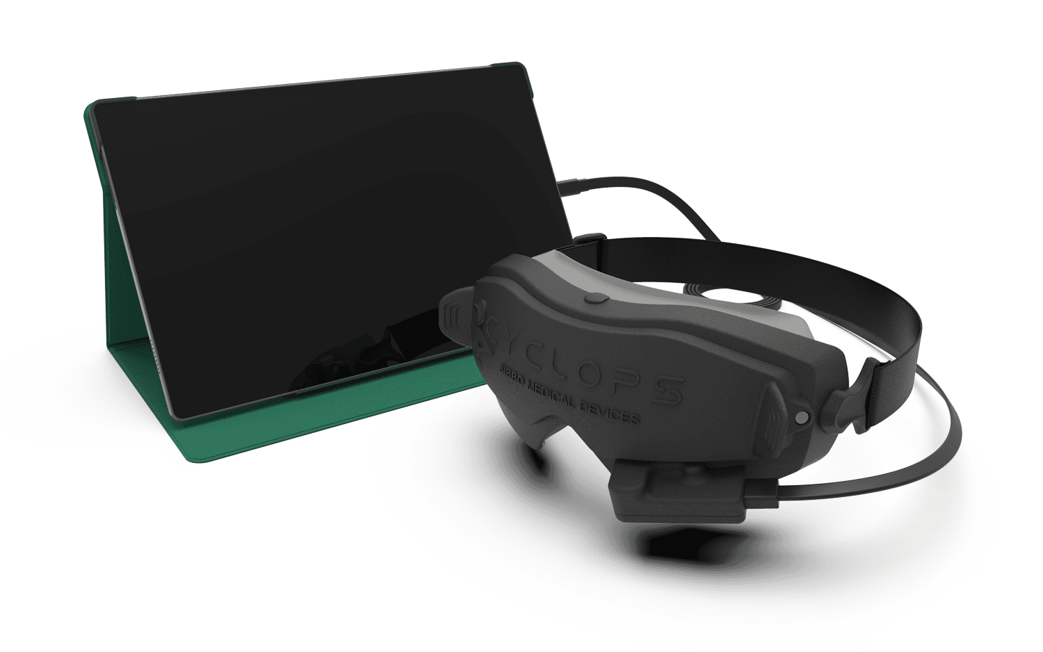 Sibbo Cyclops – portable nystagmus goggles & tab for bedside dizziness diagnostics 